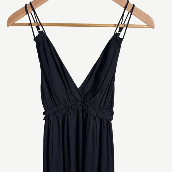 Abercrombie and Fitch Women's Black Poplin Maxi Tank Dress, Size Small - Picture 2 of 8